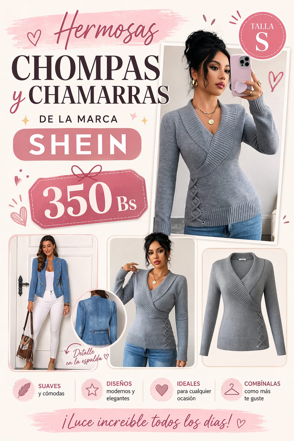 CHOMPA TALLA S ESPANDEX